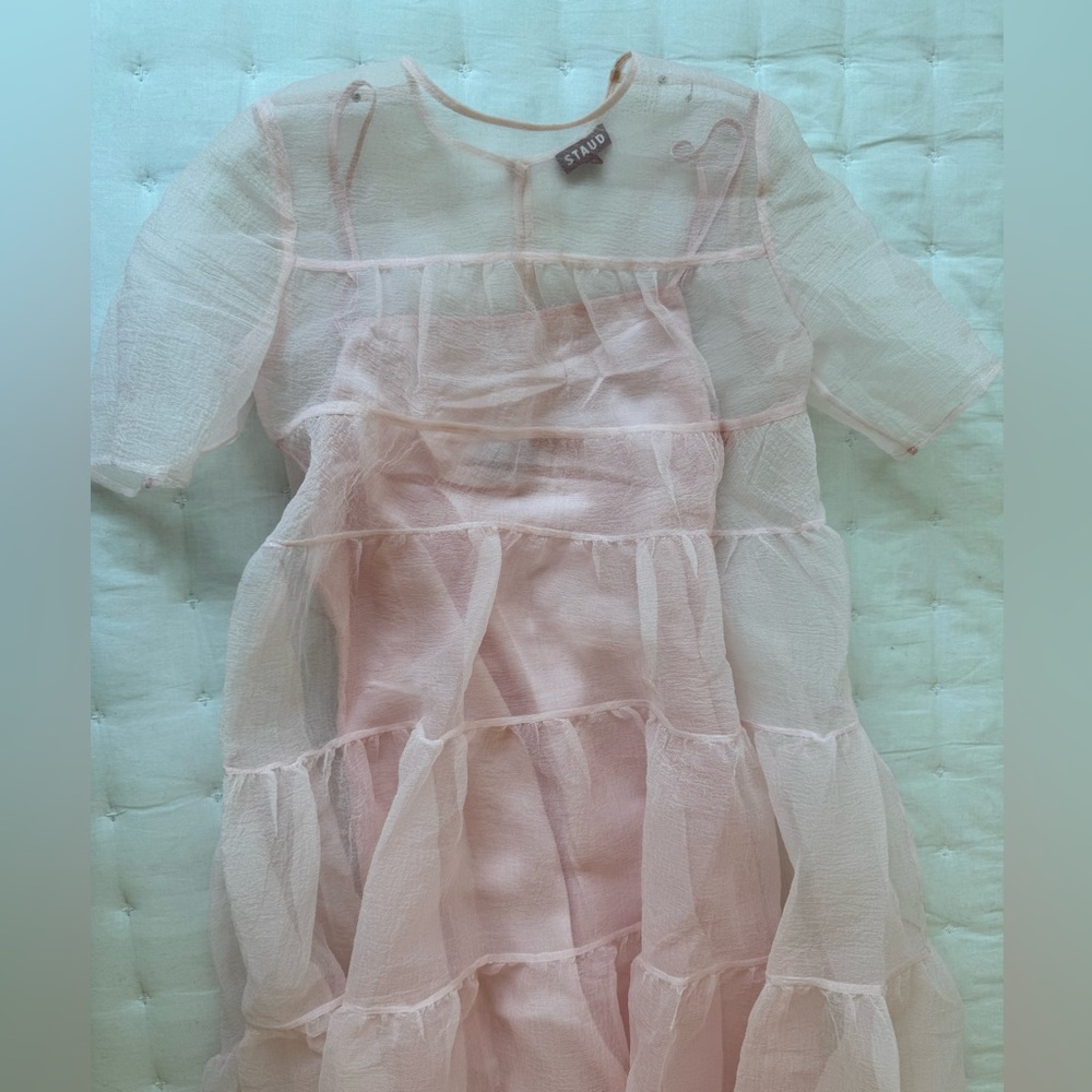 Staud Medium Hyacinth Tiered Organza Maxi Dress - Picture 6 of 10